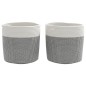 vidaXL Aufbewahrungskörbe 2 Stk. Grau und Weiß Ø28x28 cm Baumwolle vidaXL Aufbewahrungskörbe 2 Stk. Grau und Weiß Ø28x28 cm Baumwolle