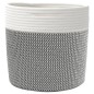 vidaXL Aufbewahrungskörbe 2 Stk. Grau und Weiß Ø28x28 cm Baumwolle vidaXL Aufbewahrungskörbe 2 Stk. Grau und Weiß Ø28x28 cm Baumwolle