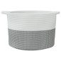 vidaXL Wäschekorb Grau und Weiß Ø55x36 cm Baumwolle vidaXL Wäschekorb Grau und Weiß Ø55x36 cm Baumwolle