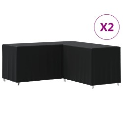 vidaXL Gartensofa-Abdeckungen 2 Stk. L-Form 215x215x80 cm 420D Oxford