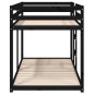 vidaXL Etagenbett Schwarz 90x190 cm Massivholz Kiefer vidaXL Etagenbett Schwarz 90x190 cm Massivholz Kiefer