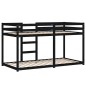 vidaXL Etagenbett Schwarz 90x190 cm Massivholz Kiefer vidaXL Etagenbett Schwarz 90x190 cm Massivholz Kiefer