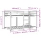 vidaXL Etagenbett Schwarz 90x190 cm Massivholz Kiefer vidaXL Etagenbett Schwarz 90x190 cm Massivholz Kiefer