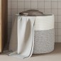 vidaXL Aufbewahrungskorb Grau und Weiß Ø40x35 cm Baumwolle vidaXL Aufbewahrungskorb Grau und Weiß Ø40x35 cm Baumwolle