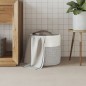 vidaXL Aufbewahrungskorb Grau und Weiß Ø40x35 cm Baumwolle vidaXL Aufbewahrungskorb Grau und Weiß Ø40x35 cm Baumwolle