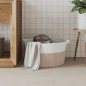 vidaXL Aufbewahrungskorb Braun und Weiß Ø40x25 cm Baumwolle vidaXL Aufbewahrungskorb Braun und Weiß Ø40x25 cm Baumwolle