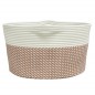 vidaXL Aufbewahrungskorb Braun und Weiß Ø40x25 cm Baumwolle vidaXL Aufbewahrungskorb Braun und Weiß Ø40x25 cm Baumwolle