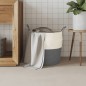 vidaXL Aufbewahrungskorb Grau und Weiß Ø43x38 cm Baumwolle vidaXL Aufbewahrungskorb Grau und Weiß Ø43x38 cm Baumwolle