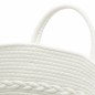 vidaXL Aufbewahrungskorb Grau und Weiß Ø43x38 cm Baumwolle vidaXL Aufbewahrungskorb Grau und Weiß Ø43x38 cm Baumwolle
