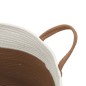 vidaXL Aufbewahrungskorb Braun und Weiß Ø40x35 cm Baumwolle vidaXL Aufbewahrungskorb Braun und Weiß Ø40x35 cm Baumwolle