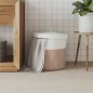 vidaXL Aufbewahrungskorb mit Deckel Braun & Weiß Ø40x35 cm Baumwolle vidaXL Aufbewahrungskorb mit Deckel Braun & Weiß Ø40x35 cm Baumwolle