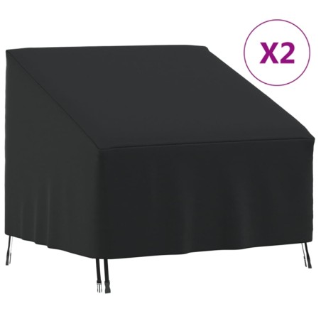 vidaXL Abdeckungen für Gartensessel 2 Stk. 96x79x49/74 cm 420D Oxford