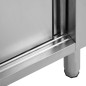 vidaXL Arbeitsschränke mit Schiebetüren 2 Stk. 200x50x(95-97) cm Edelstahl vidaXL Arbeitsschränke mit Schiebetüren 2 Stk. 200x50x(95-97) cm Edelstahl