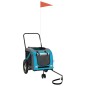 vidaXL Fahrradanhänger Hunde Blau und Schwarz Oxford-Gewebe & Eisen vidaXL Fahrradanhänger Hunde Blau und Schwarz Oxford-Gewebe & Eisen