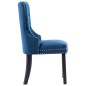 Esszimmerstühle 4 Stk. Blau Samt Esszimmerstühle 4 Stk. Blau Samt