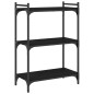 vidaXL Bücherregal 3 Böden Schwarz 60x30x86 cm Holzwerkstoff vidaXL Bücherregal 3 Böden Schwarz 60x30x86 cm Holzwerkstoff