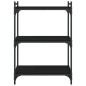 vidaXL Bücherregal 3 Böden Schwarz 60x30x86 cm Holzwerkstoff vidaXL Bücherregal 3 Böden Schwarz 60x30x86 cm Holzwerkstoff