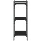 vidaXL Bücherregal 3 Böden Schwarz 60x30x86 cm Holzwerkstoff vidaXL Bücherregal 3 Böden Schwarz 60x30x86 cm Holzwerkstoff
