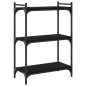 vidaXL Bücherregal 3 Böden Schwarz 60x30x86 cm Holzwerkstoff vidaXL Bücherregal 3 Böden Schwarz 60x30x86 cm Holzwerkstoff