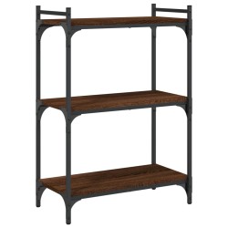 vidaXL Bücherregal 3 Böden Braun Eichen-Optik 60x30x86cm Holzwerkstoff