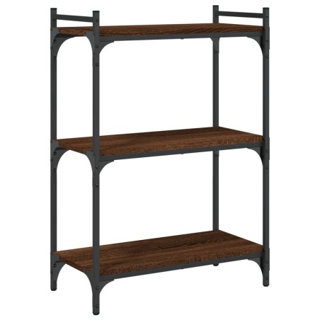 vidaXL Bücherregal 3 Böden Braun Eichen-Optik 60x30x86cm Holzwerkstoff