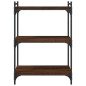 vidaXL Bücherregal 3 Böden Braun Eichen-Optik 60x30x86cm Holzwerkstoff vidaXL Bücherregal 3 Böden Braun Eichen-Optik 60x30x86cm Holzwerkstoff