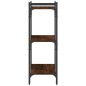 vidaXL Bücherregal 3 Böden Braun Eichen-Optik 60x30x86cm Holzwerkstoff vidaXL Bücherregal 3 Böden Braun Eichen-Optik 60x30x86cm Holzwerkstoff