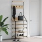 vidaXL Kleiderständer mit Schuhablage Sonoma-Eiche 70x34x184 cm vidaXL Kleiderständer mit Schuhablage Sonoma-Eiche 70x34x184 cm