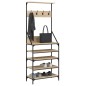 vidaXL Kleiderständer mit Schuhablage Sonoma-Eiche 70x34x184 cm vidaXL Kleiderständer mit Schuhablage Sonoma-Eiche 70x34x184 cm