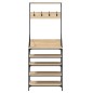 vidaXL Kleiderständer mit Schuhablage Sonoma-Eiche 70x34x184 cm vidaXL Kleiderständer mit Schuhablage Sonoma-Eiche 70x34x184 cm