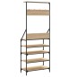 vidaXL Kleiderständer mit Schuhablage Sonoma-Eiche 70x34x184 cm vidaXL Kleiderständer mit Schuhablage Sonoma-Eiche 70x34x184 cm
