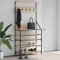 vidaXL Kleiderständer mit Schuhablage Sonoma-Eiche 90x34x184 cm vidaXL Kleiderständer mit Schuhablage Sonoma-Eiche 90x34x184 cm