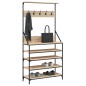 vidaXL Kleiderständer mit Schuhablage Sonoma-Eiche 90x34x184 cm vidaXL Kleiderständer mit Schuhablage Sonoma-Eiche 90x34x184 cm