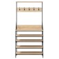 vidaXL Kleiderständer mit Schuhablage Sonoma-Eiche 90x34x184 cm vidaXL Kleiderständer mit Schuhablage Sonoma-Eiche 90x34x184 cm