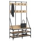 vidaXL Kleiderständer mit Schuhablage Sonoma-Eiche 100x40x184 cm vidaXL Kleiderständer mit Schuhablage Sonoma-Eiche 100x40x184 cm