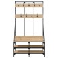 vidaXL Kleiderständer mit Schuhablage Sonoma-Eiche 100x40x184 cm vidaXL Kleiderständer mit Schuhablage Sonoma-Eiche 100x40x184 cm