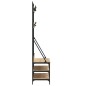 vidaXL Kleiderständer mit Schuhablage Sonoma-Eiche 100x40x184 cm vidaXL Kleiderständer mit Schuhablage Sonoma-Eiche 100x40x184 cm
