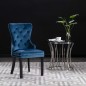 vidaXL Esszimmerstühle 6 Stk. Blau Samt vidaXL Esszimmerstühle 6 Stk. Blau Samt