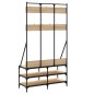 vidaXL Kleiderständer mit Schuhablage Sonoma-Eiche 100x40x184 cm vidaXL Kleiderständer mit Schuhablage Sonoma-Eiche 100x40x184 cm