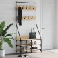 vidaXL Kleiderständer mit Schuhablage Sonoma-Eiche 90x34x184 cm vidaXL Kleiderständer mit Schuhablage Sonoma-Eiche 90x34x184 cm