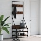 vidaXL Kleiderständer mit Schuhablage Braun Eichen-Optik 70x40x184 cm vidaXL Kleiderständer mit Schuhablage Braun Eichen-Optik 70x40x184 cm