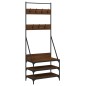 vidaXL Kleiderständer mit Schuhablage Braun Eichen-Optik 70x40x184 cm vidaXL Kleiderständer mit Schuhablage Braun Eichen-Optik 70x40x184 cm