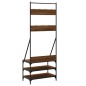 vidaXL Kleiderständer mit Schuhablage Braun Eichen-Optik 70x40x184 cm vidaXL Kleiderständer mit Schuhablage Braun Eichen-Optik 70x40x184 cm