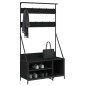 vidaXL Kleiderständer mit Schuhablage Schwarz 100x41x184 cm vidaXL Kleiderständer mit Schuhablage Schwarz 100x41x184 cm