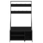 vidaXL Kleiderständer mit Schuhablage Schwarz 100x41x184 cm vidaXL Kleiderständer mit Schuhablage Schwarz 100x41x184 cm