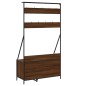 vidaXL Kleiderständer mit Schuhablage Braun Eichen-Optik 100x41x184 cm vidaXL Kleiderständer mit Schuhablage Braun Eichen-Optik 100x41x184 cm