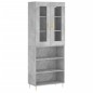 Highboard Betongrau 69,5x34x180 cm Holzwerkstoff Highboard Betongrau 69,5x34x180 cm Holzwerkstoff