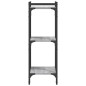 vidaXL Bücherregal 3 Böden Grau Sonoma 40x30x86 cm Holzwerkstoff vidaXL Bücherregal 3 Böden Grau Sonoma 40x30x86 cm Holzwerkstoff
