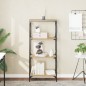 vidaXL Bücherregal 4 Böden Sonoma-Eiche 59x35x132 cm Holzwerkstoff vidaXL Bücherregal 4 Böden Sonoma-Eiche 59x35x132 cm Holzwerkstoff