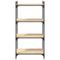 vidaXL Bücherregal 4 Böden Sonoma-Eiche 60x30x120 cm Holzwerkstoff vidaXL Bücherregal 4 Böden Sonoma-Eiche 60x30x120 cm Holzwerkstoff